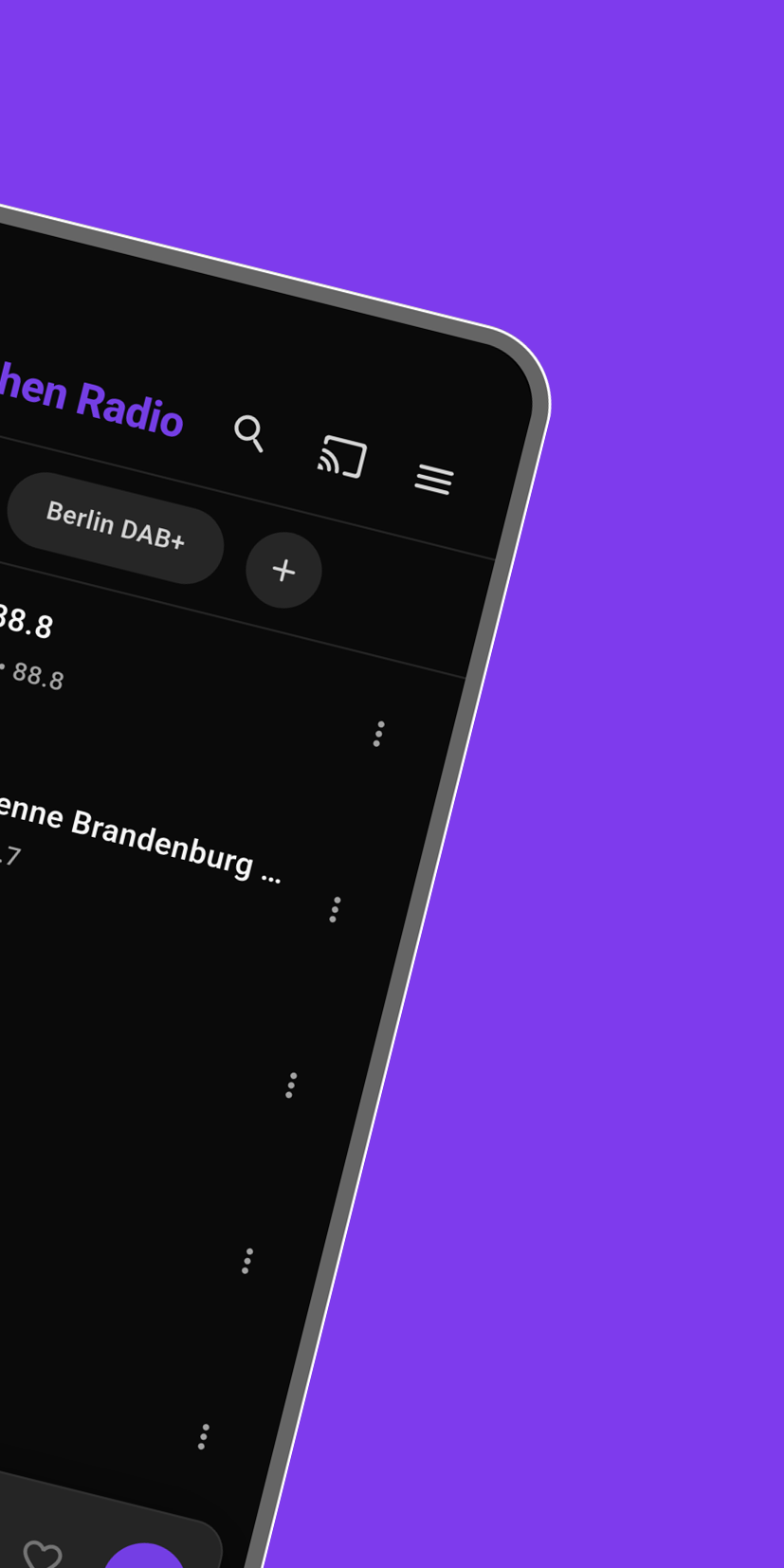 Senderliste mit DAB+-Sendern