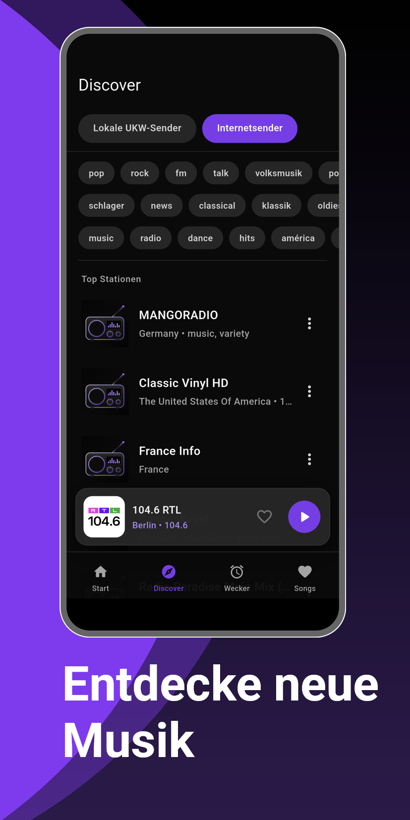 Entdecke neue Musik